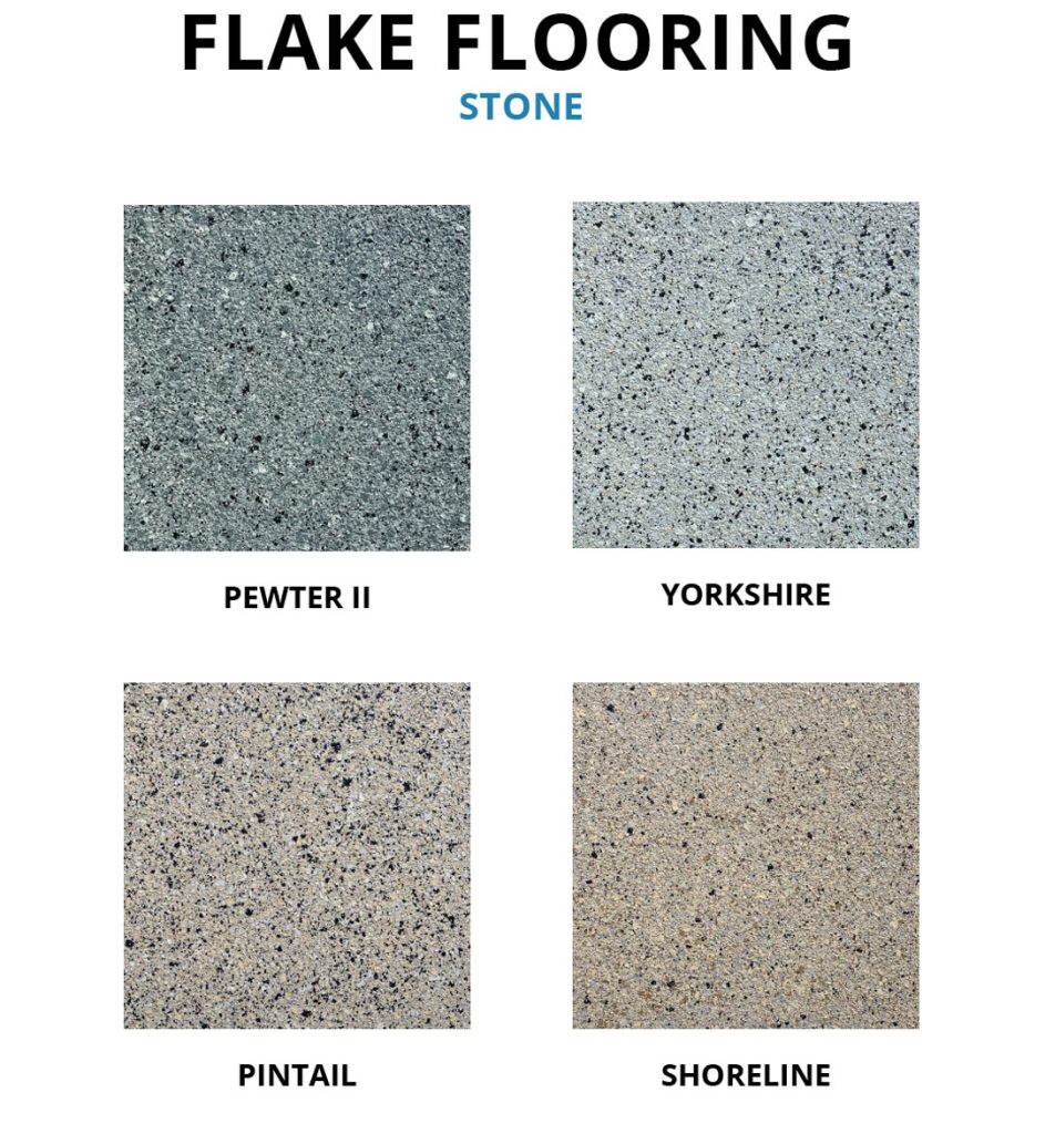 Flake-Flooring - Stone colour swatches